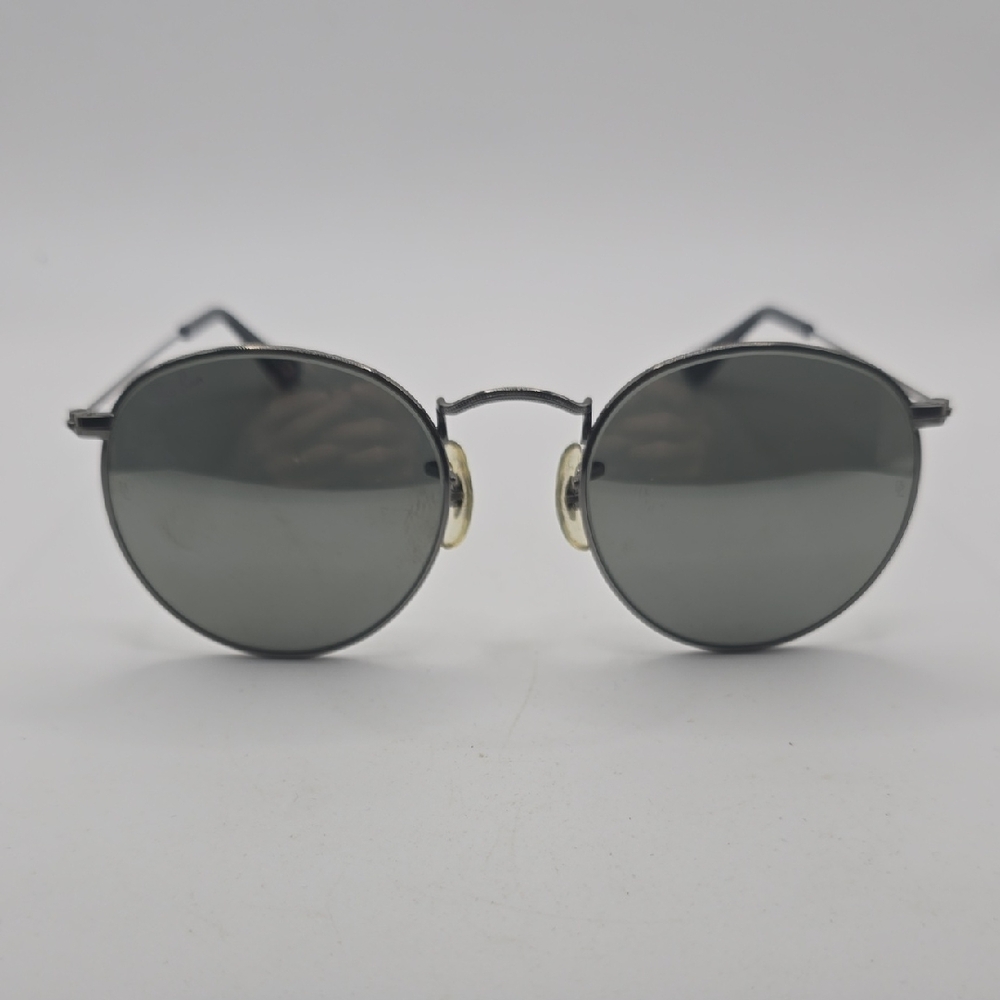 Vintage Ray-Ban Bausch & Lomb Silver Chrome Round Sunglasses